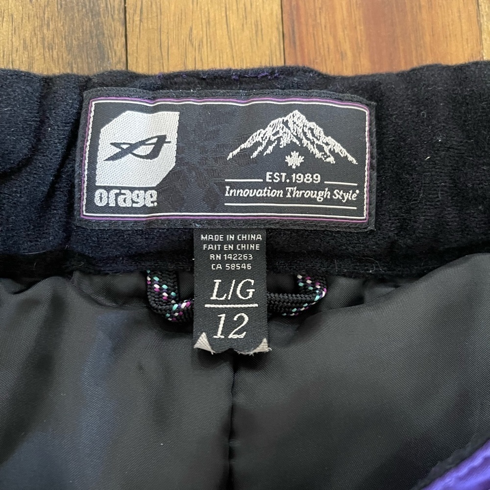 Orage Girls Vibrant Purple snow Pants - Picture 5 of 9